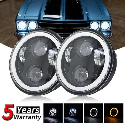 Faros LED de haz alto/bajo DRL para Buick Riviera 1963-1974 5-3/4 5,75" pulgadas Foto 1 de 4