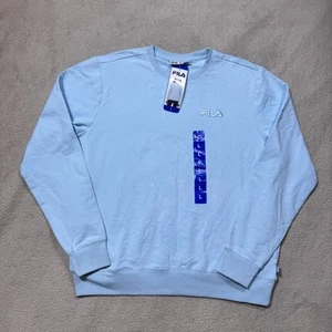 FILA Sudadera Mujer Grande Azul Peso Medio Terry Francés Cuello Redondo Manga Larga - Imagen 1 de 14
