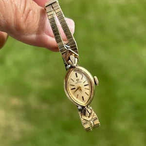 Orologio da polso meccanico vintage Omega Cocktail donna svizzero 10k GF - Foto 1 di 13