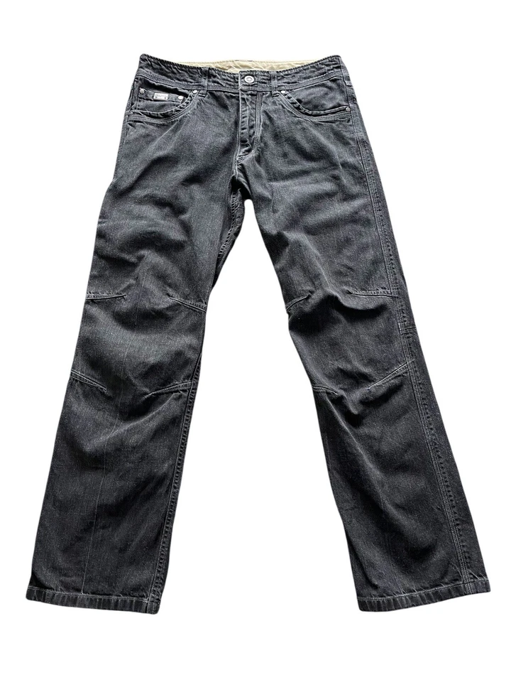 Pantalones de mezclilla KUHL Riot para hombre 32X30 negros vintage teñido de pátina ropa de trabajo informal Foto 1 de 4