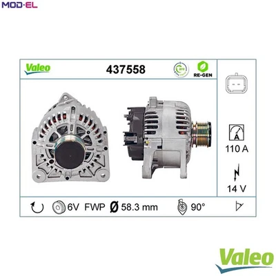 ALTERNATOR 437558 FOR RENAULT DUSTER/SUV SCENIC/GRAND/II LOGAN/EXPRESS CLIO/Mk - Image 1 of 4