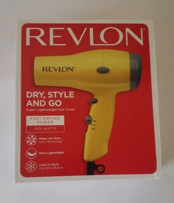 Revlon Yellow Travel Size Hair Dryer 1875 Watts - Image 1 of 2