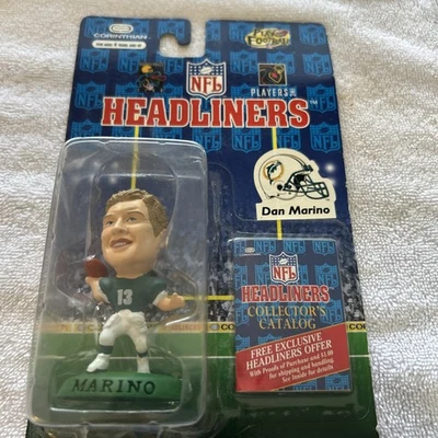 NFL 足球头条新闻 Dan Marino # 13 QB 迈阿密海豚队 1996 3 人偶 — 第 1/4 张图片