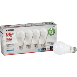 Satco 100W Equivalent Natural Light A19 Medium LED Light Bulb (4-Pack) S28790 - Picture 1 of 4