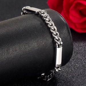 925 Sterling Silver 6mm Cuban Link Chain Curb Chain ID Bracelet - Men & Women - Picture 1 of 6