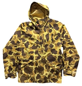 Vintage Cabela's Men's L Nylon Gore-Tex Frogskin Camo Hunting Rain Jacket USA - Picture 1 of 22