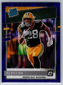 2020 Donruss Optic AJ Dillon Rookie Purple Shock #174 Green Bay Packers - Bild 1 von 2