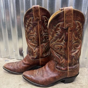 Women's 8 C Justin L4562 Chestnut Brown Marbled Deerlite Western Boots Cowgirl - Imagen 1 de 15