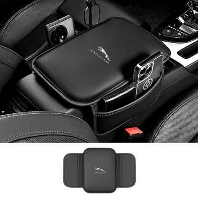 Leather Car Seat Armrest Cushion Protector Pad Mat Auto Accessories for Jaguar Foto 1 de 2