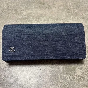 CHANEL Denim Gafas Gafas Gafas de Sol Estuche Azul Plata Marca Coco Acolchado Nuevo Sin Usar - Imagen 1 de 12