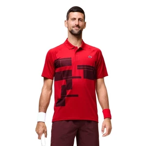 Lacoste Mens Tennis x Novak Djokovic Player Polo In Red Size M - Picture 1 of 3