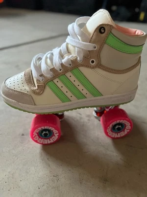 Adidas-Zapatillas Patines Personalizados - Parte Superior Alta/Rosa Energy Wheel Talla US 5 Foto 1 de 4