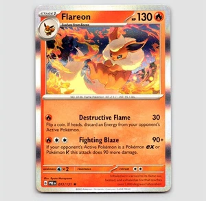 Flareon (Holo) -  PRE 013/131 - Rare NM SV: Prismatic Evolutions Single - Picture 1 of 2