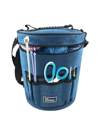 BeCraftee Best Yarn Bag/Knitting Bag. Portable, Light and Easy to Carry. Yarn...