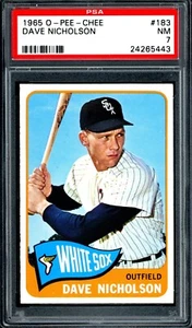1965 TOPPS OPC O PEE CHEE BASEBALL 183 DAVE NICHOLSON PSA 7 NM CHICAGO WHITE SOX - Picture 1 of 2