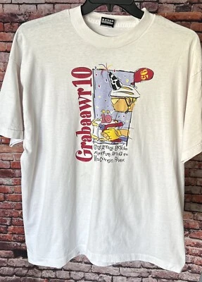 复古 GRABAAWR10 '95 威斯康星州单针 T 恤双面成人尺寸 XL — 第 1/4 张图片