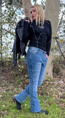 BIKERS GEAR AUSTRALIA AUSTRALIAN BIKERS GEAR Ladies Motorcycle stretch Jeans linedwith DuPont™ Kevlar®