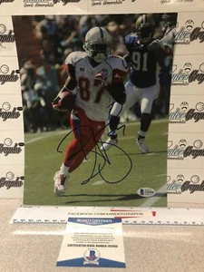 REGGIE WAYNE SIGNED AUTOGRAPHED 8X10 FOOTBALL PHOTOGRAPH-BECKETT BAS COA - Picture 1 of 4