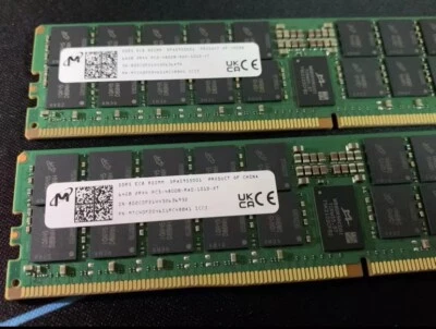 64GB MICRON 2RX4 PC5-4800B REG MTFC40F2046S1RC48BA1 PC5-4800B-RA0 DDR5 - Image 1 of 2