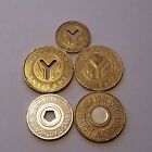 New York City (NYC) Transit Authority 5 Different Subway Tokens
