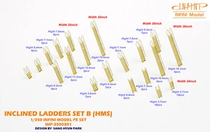 Infini Modello IMP35003R1 1/350 WWII Regia Marina Scala Inclinata Set C - Foto 1 di 3