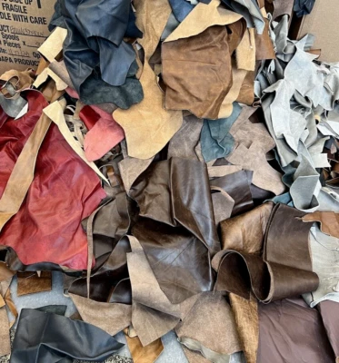 Chatarra de cuero grande - 5 libras - Envío gratuito - Colores mezclados - $7 por libra Foto 1 de 4