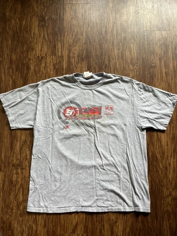 Kasey Kahne Shirt Mens XL Grey Chase Nascar Dodge #9 Double Sided Graphic Cover