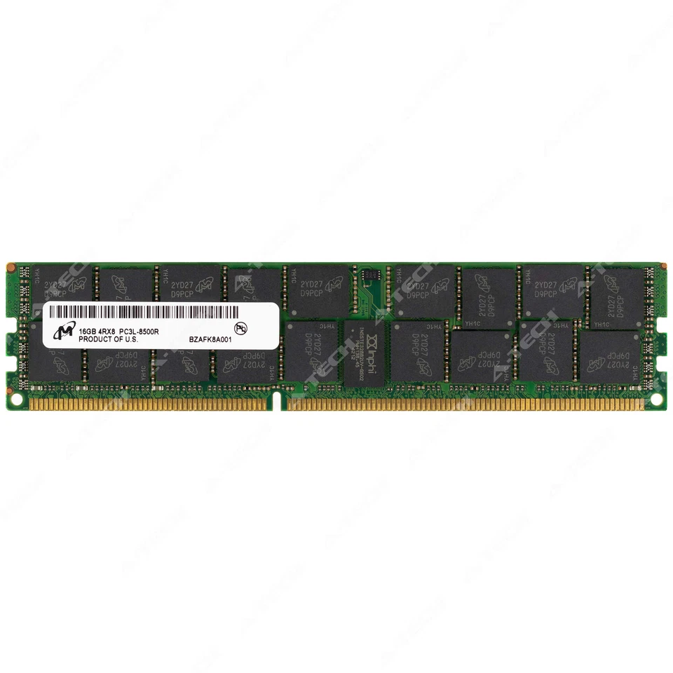 Micron 16GB DDR3-1066 RDIMM MT36KSF2G72PDZ-1G1D1 Server Memory RAM - Image 1 of 2