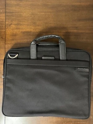 Briggs & Riley Travelware Negro Laptop Mensajero Bolso de Hombro Viaje Trabajo Foto 1 de 4