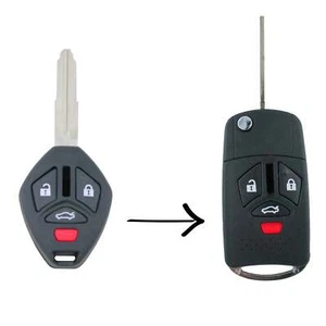 To Suit Mitsubishi 380 2005 - 2008 Remote Flip Key Blank Replacement Shell/Case - Picture 1 of 4