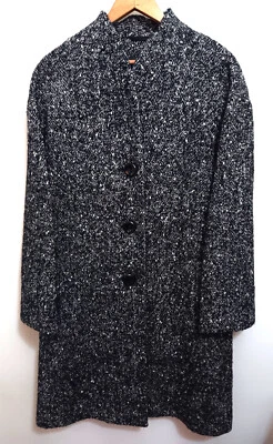 Cinzia Rocca черный и белый сделано в Италии шерсти альпака пальто - размер 6 - Изображение 1 из 4