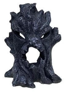 6.5” Scary Angry Tree TeaLight Candle Holder Black Glitter Halloween - Picture 1 of 7