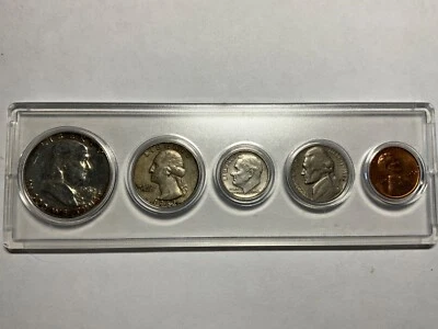 1962 BIRTH YEAR 5 COIN SET - 3 - 90% SILVER COINS INCLUDED - CIRCULATED SET - Image 1 of 2