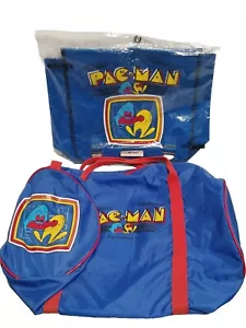 Combo Mochila/Bolso de Lona Paquete Original PacMan 1982 RARO De Colección - Imagen 1 de 13