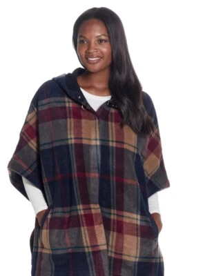 Weatherproof Hooded Fleece Poncho - Image 1 of 3