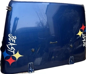 Blue Hood Flat Center Fits 07-12 WRANGLER - Picture 1 of 2