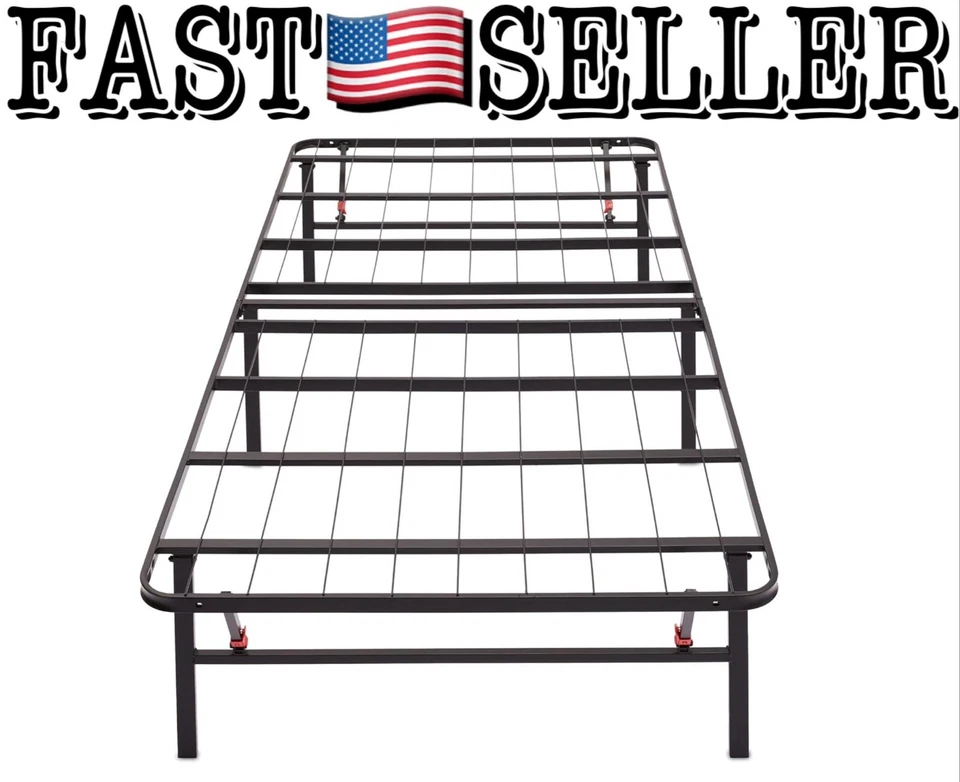AmazonBasics AMZ-14BIBF-TXL Steel Platform Bed Frame Twin X-Large - Black