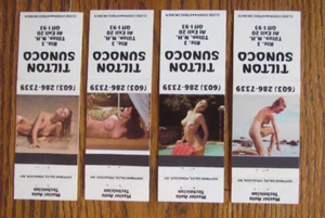 TILTON SUNOCO GAS STATION MATCHBOOK COVER SET: TILTON, NH EMPTY MATCHCOVERS -B23 - Picture 1 of 2