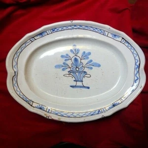 Gran Plato Culo Negro Loza (Forjado Las Agua / Rouen Normandia) - Picture 1 of 9