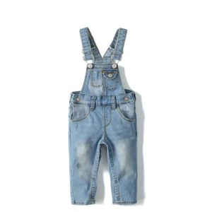 Baby Boy Girl Jean OverallsToddler Slim Cute Denim DungareeBlue9-12 Months - Picture 1 of 9