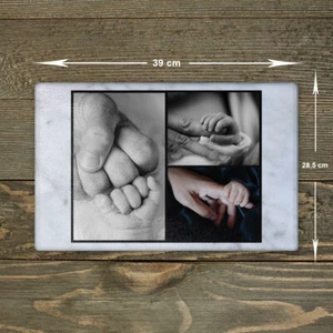 Personalised Collage Glass Chopping Board - Cutting Board Worktop Saver Large A3 - Picture 1 of 6