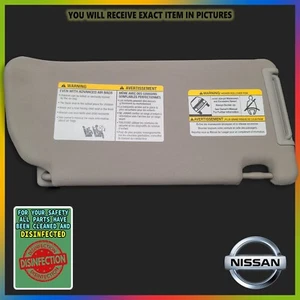 2005-2012 Nissan Pathfinder Driver Left Side Sun Visor Gray Cloth - Picture 1 of 4