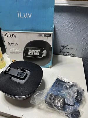 Altavoz estéreo base iluv modelo IMM190BLK para iPhone iPod no probado Foto 1 de 4