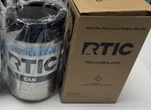(1) RTIC Can Cooler 12oz Koozie Vacuum Insulated Stainless Steel Design - Picture 1 of 1