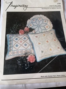 Imaginating Needlepoint Pretty Pillows Chart Booklet Leaflet Book 1989 K5 - Picture 1 of 1