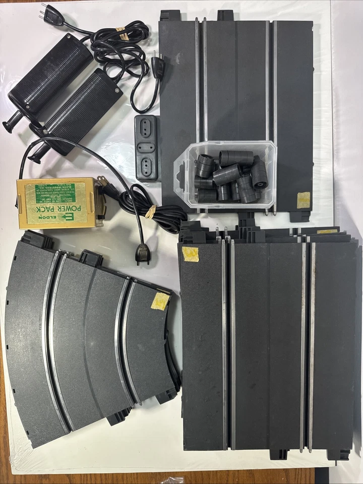 Eldon  1/24 Scale Slot Car Track, Controllers, Power Supply 5-26-203 5-26-202 - Image 1 of 4