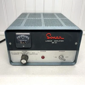 Vintage Sonar BR-21 Ham Radio Linear Amplifier Ham Radio Untested As Is Read - Zdjęcie 1 z 10
