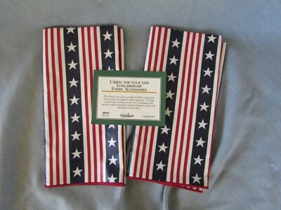 2 servilletas Longaberger bandera estadounidense estrellas y estipes NUEVAS Foto 1 de 2