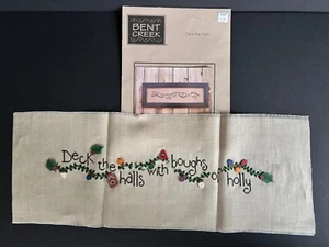 Bent Creek Deck The Halls Completed Embellished Counted Cross Stitch & Pattern - Picture 1 of 10