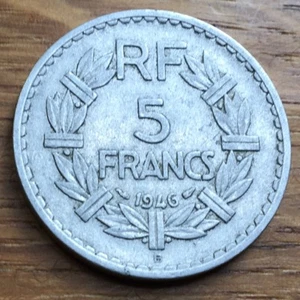 PIECE DE 5 FRANCS LAVRILLIER 1946 B (435) A VOIR !! - Bild 1 von 2